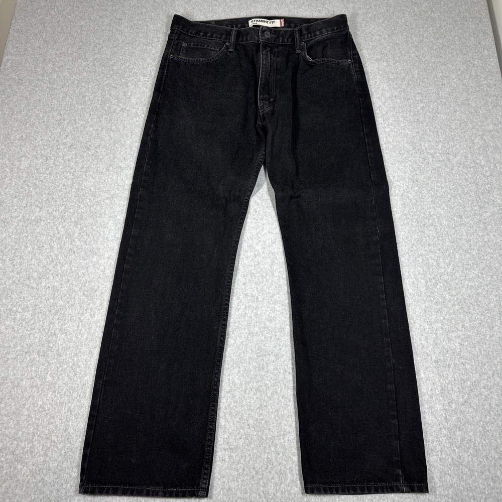 Levis Y2K 505 Men's Jeans Faded Black Regular‎ Straight Fit Denim 36x32(34x32)